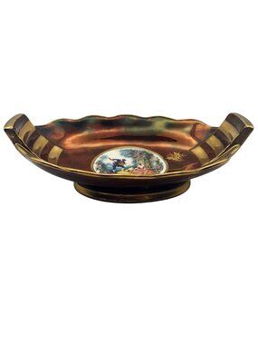 Carlton Ware Rouge Royal Gondola Porcelain Oval Trinket Dish England Vintage